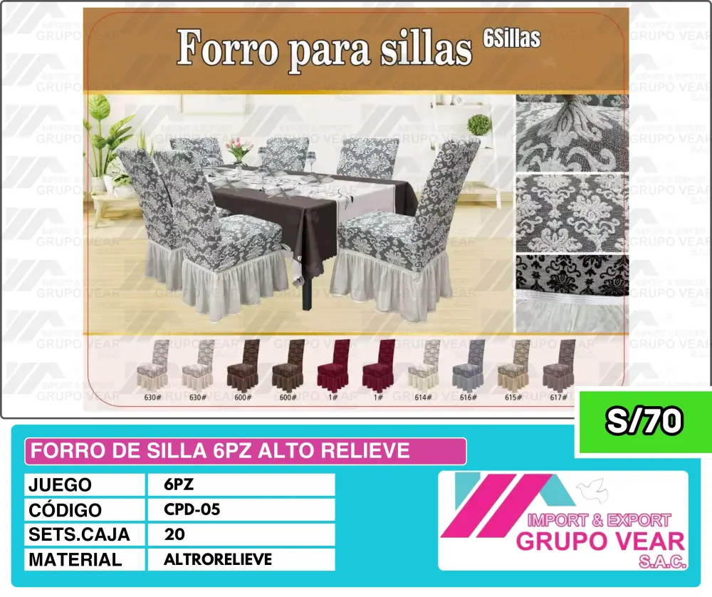 All-Season FORRO DE SILLA 6PZ ALTO RELIEVE (20SETS)