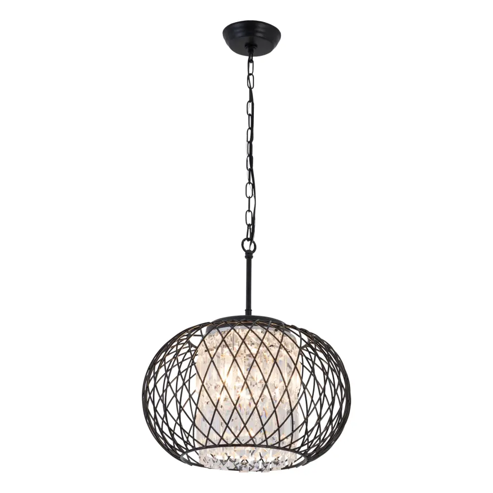 Maxax 3 - Buoyant Single Globe Pendant Crystal Accents #19188