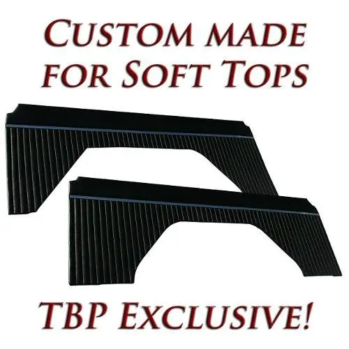 Black Vinyl Quarter Panel Inserts Plush Top, 1966-76 Ford Bronco