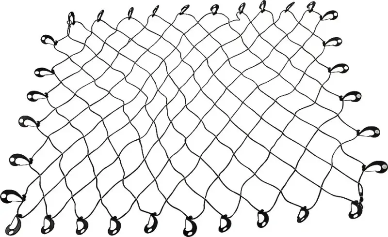 ProSource FH92102 Cargo Net, 96 L, 72 W, Rubberized, Black BAK Industries