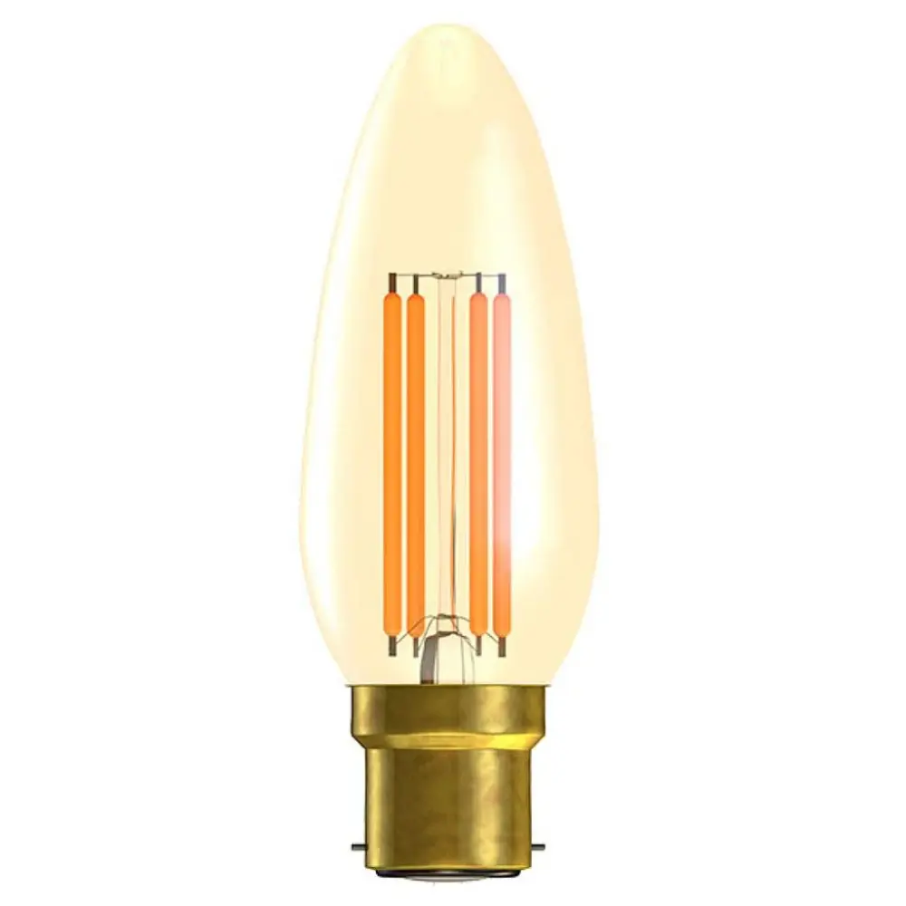 Bell 01451 Timeless Filament Amber LED Candle Bulb B22d BC 4W Dimmable