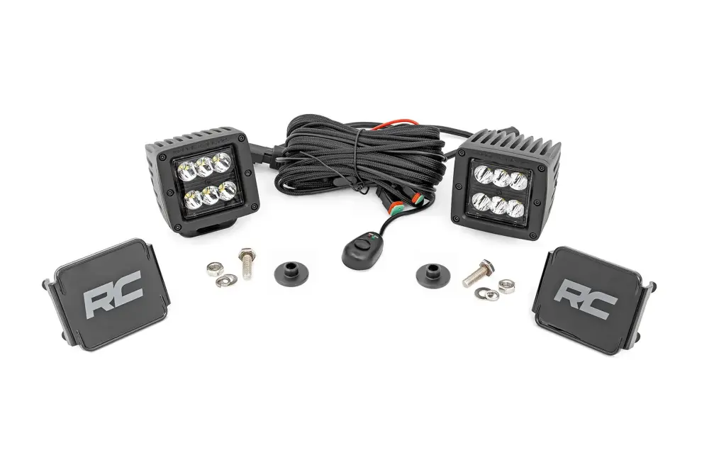 LED Ditch Airy Kit - 2" Black Spot Pair, 2021+ Ford Bronco