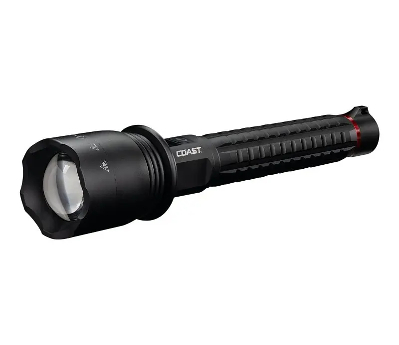 Coast XP40R Li-ion Dual Power Flashlight, Flood Beam, 15 hr Low, 7 hr Medium, 3 hr High, 36 hr Moon Glow Run Time