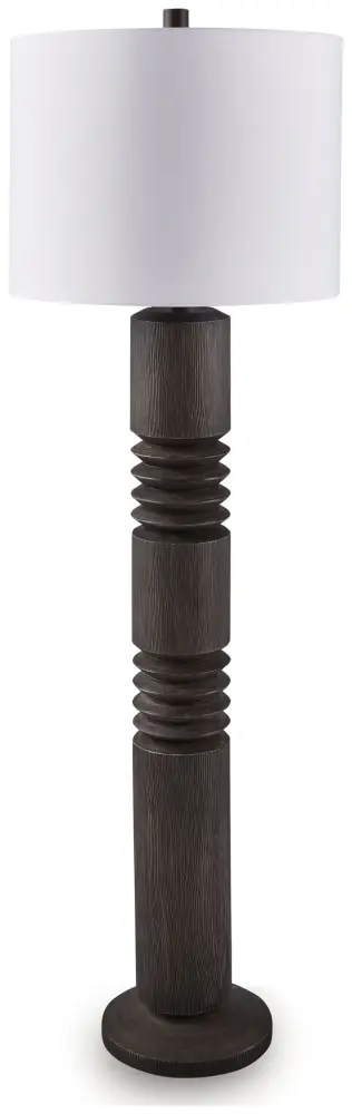 Fainwell - Poly Floor Lamp - Distressed Onyx