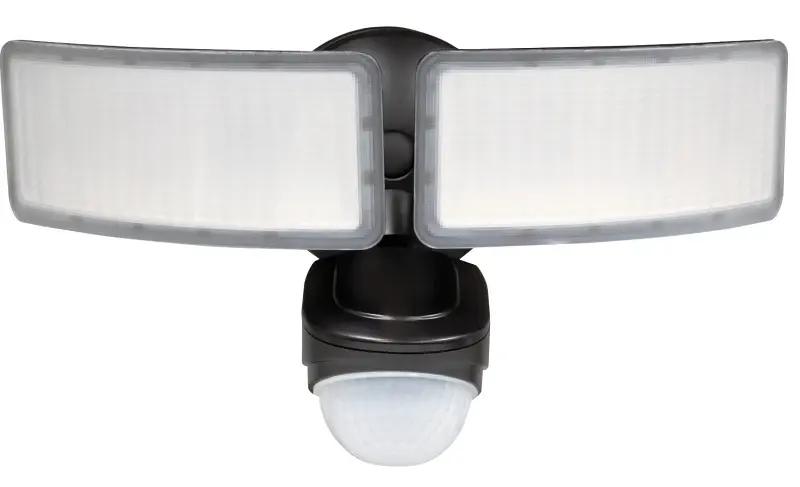 PowerZone O-OV-2200M-PB Security Light, 110/240 V, 24 W, 2-Lamp, LED Lamp, Daylight Portable, 2400 Lumens