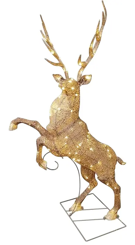 Puleo Asia Limited 75-YD1678L Lighted Elk, LED, Twinkling, Cozy White, 48 H