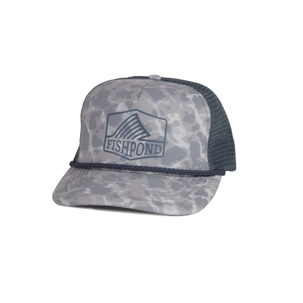 Dorsal Fin Trucker Hat - Overcast Camo Garage Walls