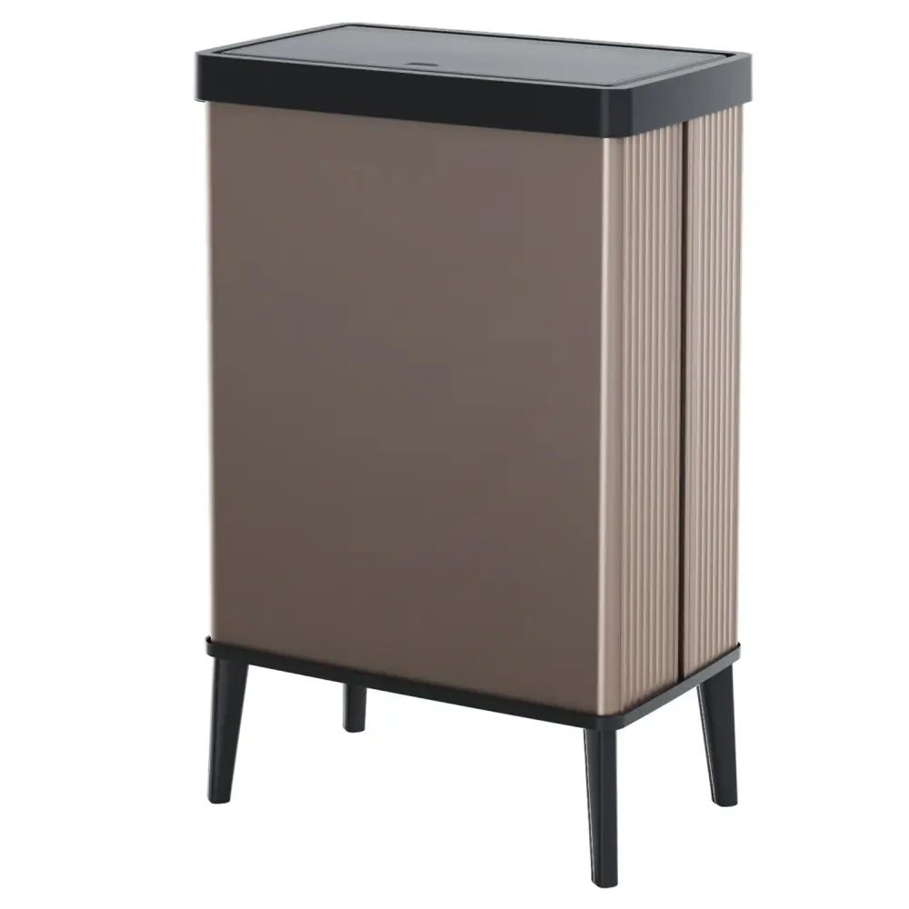 Curver trash garbage can, segregation, on legs, coral, capacity 54l, Verto