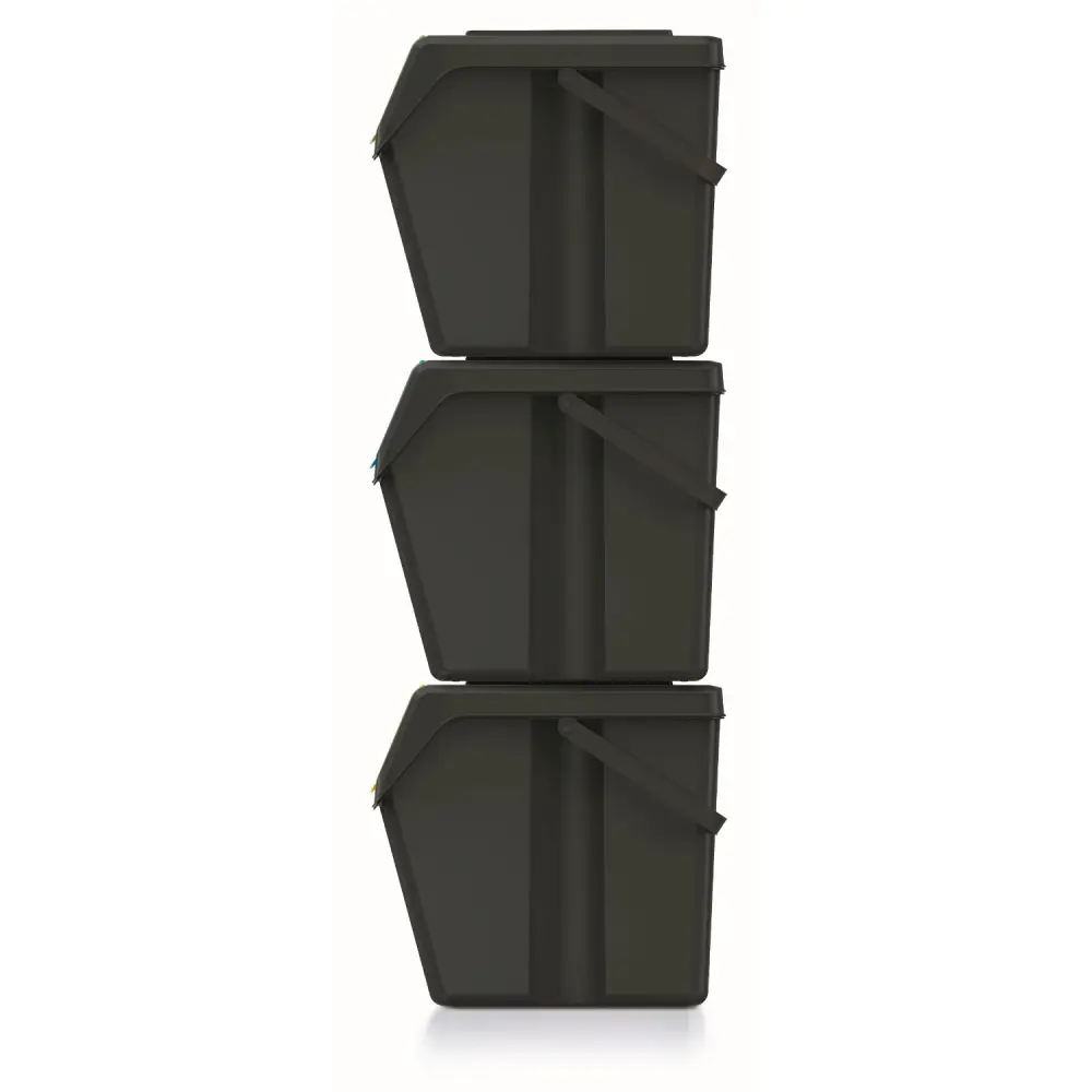 Keden SORTI BOX 3x25l trash garbage can - midnight recycling