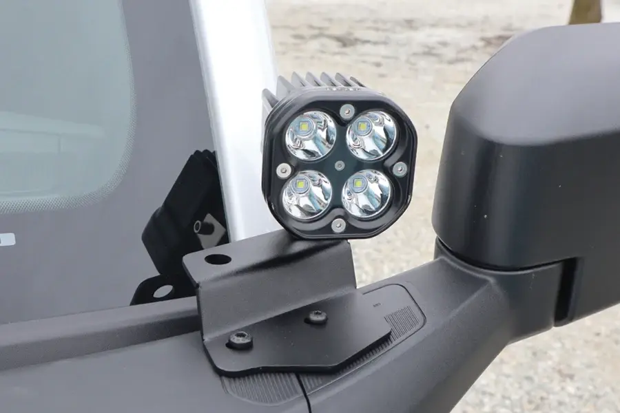 2021-25 Ford Bronco LOD Offroad Black Ops Sole -Pillar Base Light Mount, Black