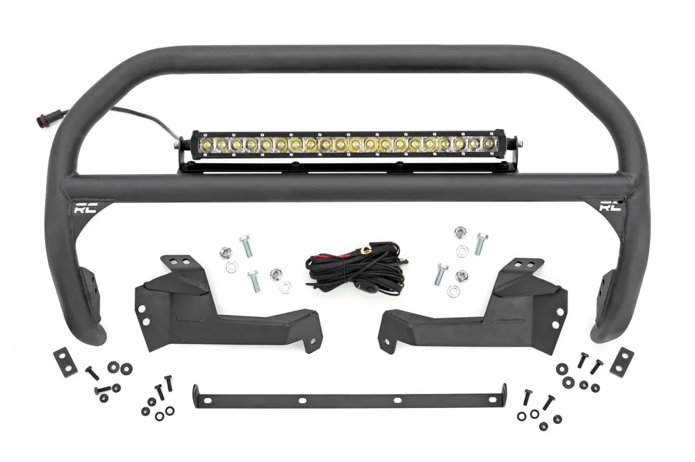 LED Off-Road Nudge Bar w/20" Chromium Single Row LED Bar, 2021+ Ford Bronco Sport
