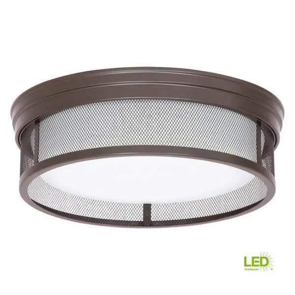 Progress Lighting 13 inch Merci Collection 1 Light Antique Bronze 17 Watt Integrated LED Flush Affix Damaged Box