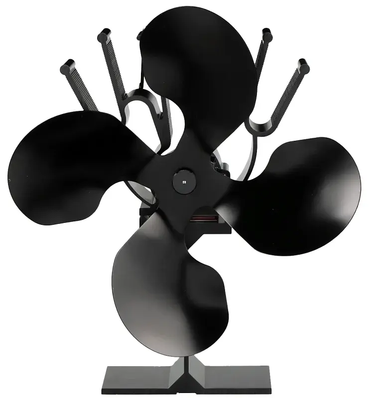 Ashley Hearth Miracle Heat MH4 4-Blade Thermoelectric Fan, Aluminium