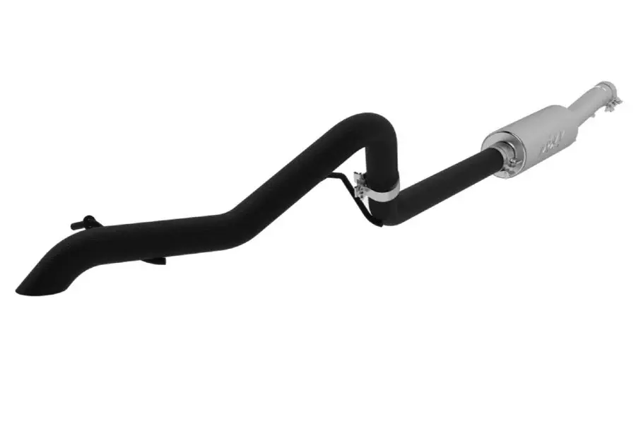 2012-18 Jeep Wrangler JK MBRP Pro Series Armor Lite 2.5in Off-Road Tail Pipe - Muffler Before Axle - Aluminized Hardened