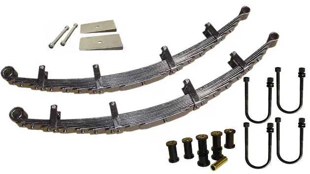 Leaf Springs - 3.5'' Lift, 11 Pack w/Bushings, Shims & U-Bolts, Pair