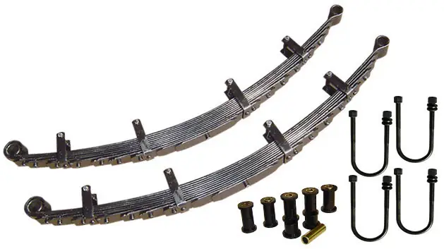 2.5" Lift Leaf Springs w/Bushings & U-Bolts, Pair