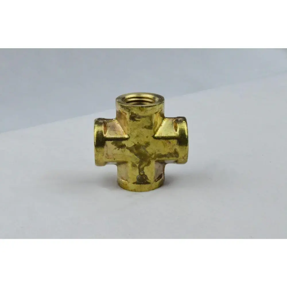 BRCR0012-NL Everflow 1/2" Female Pie Thread Cross - Cast Warm alloy