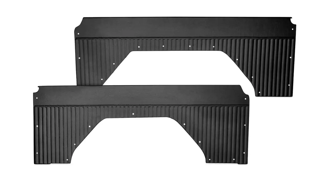 Black Pleated ABS Quarter Panel Inserts, 1966-76 Ford Bronco