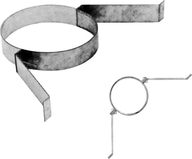 AmeriVent 8HS-SBA Wall Band Assembly, 8 Dia, Galvanized Stainless, Galvanized