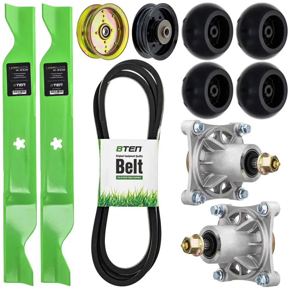 Blade Spindle Belt Idler Deck Wheel Kit Husqvarna Poulan Pro
