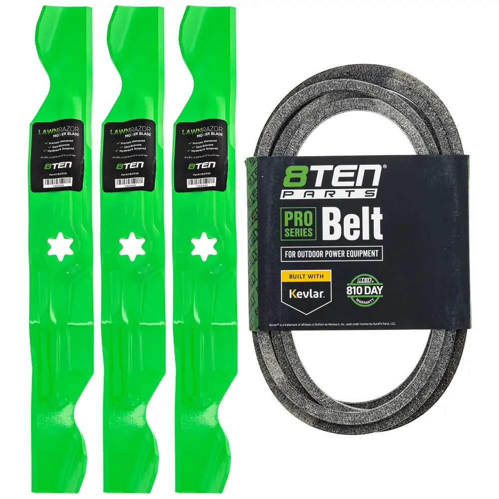 Mower Blades & Deck Belt Kit Cub Cadet Troy-Bilt Columbia MK1007766