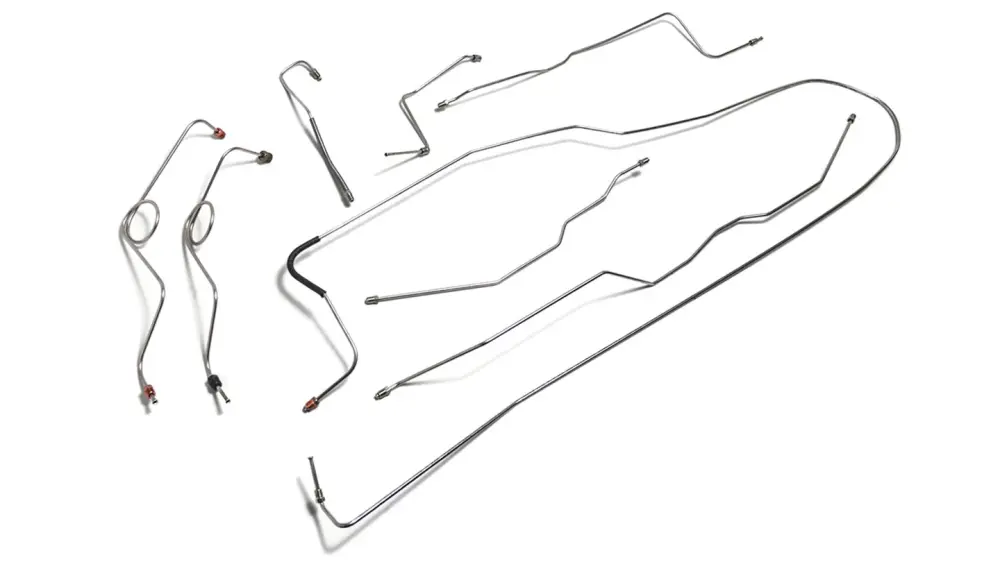 Stainless Steel Brake Line Kit, Dana 30, TOMS Power Disc, 1966-71 Ford Bronco