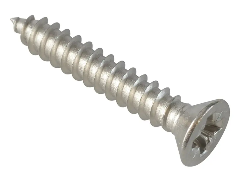 Forgefix Self-Tapping Screw Pozi Works Csk A2 Ss 1In X 8 Forgepack 20