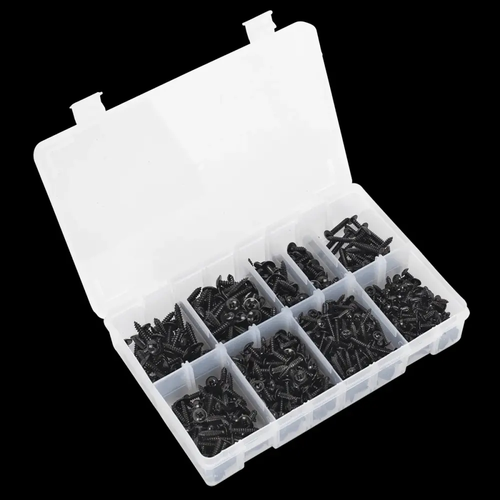 Sealey AB066STBK Self Tapping Screw Assortment 700pc Flanged Head