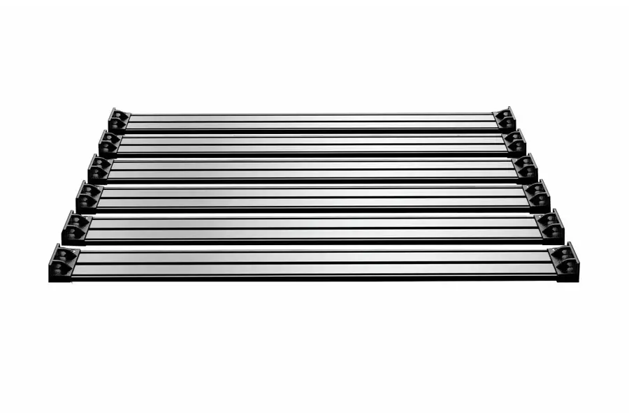 Jeep Wrangler JK 4-Door Teraflex Nebo Roof Rack Cargo Slat Kit Chrome