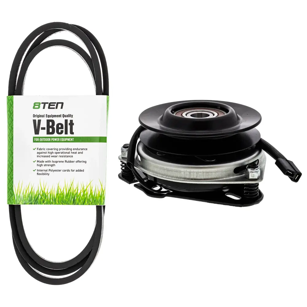 Electric PTO Clutch & Belt Kit Craftsman MTD Snapper Simplicity Ogura Novel Holland Murray