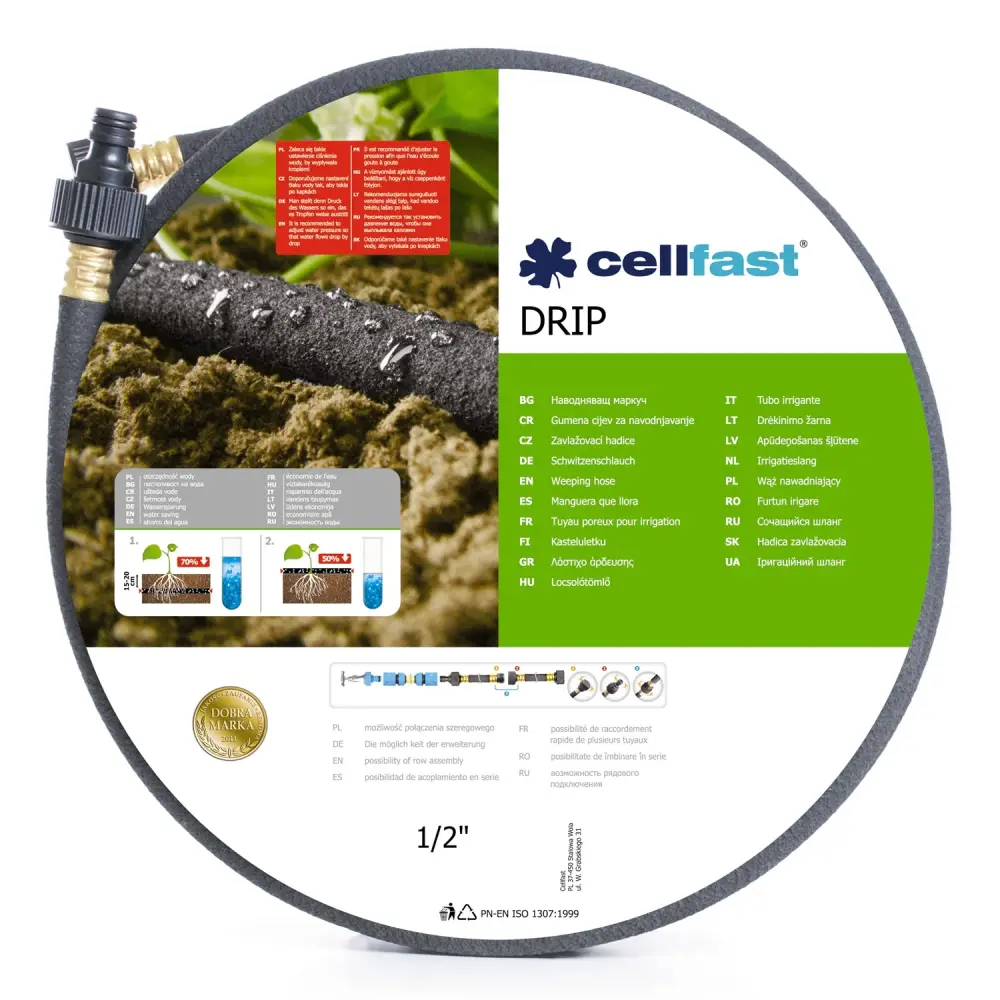 Cellfast Drip irrigation hose 1/2" 22,5m economical and exact watering plants