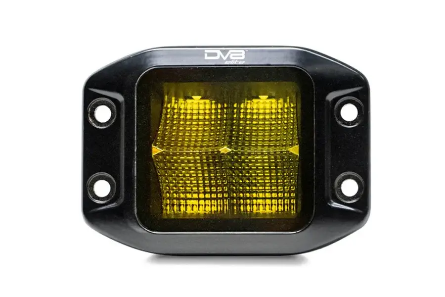 DV8 3in Elite series LED Amber Flush Mount Pod Light - Single Pod, No Wiring Harness