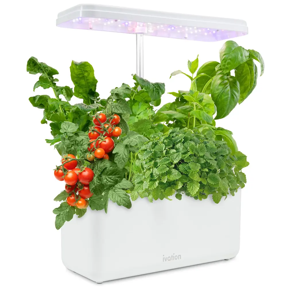 Ivation 7-Pod Hydroponics Growing System, Indoor Gardening System LED Grow Buoyant & Accessories