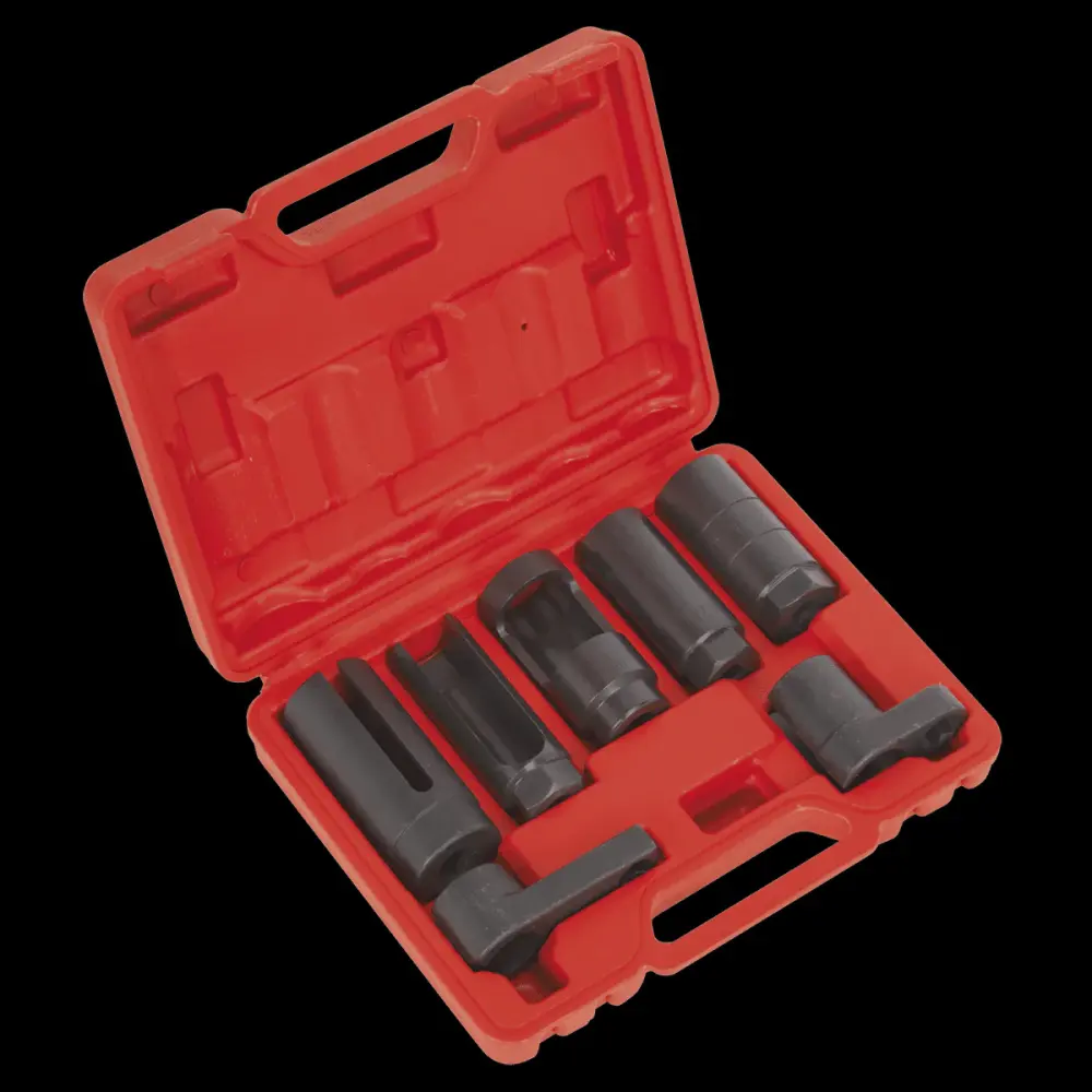 Sealey SX032 Oxygen Sensor Socket Adjust 7pc 3/8" & 1/2"Sq Drive