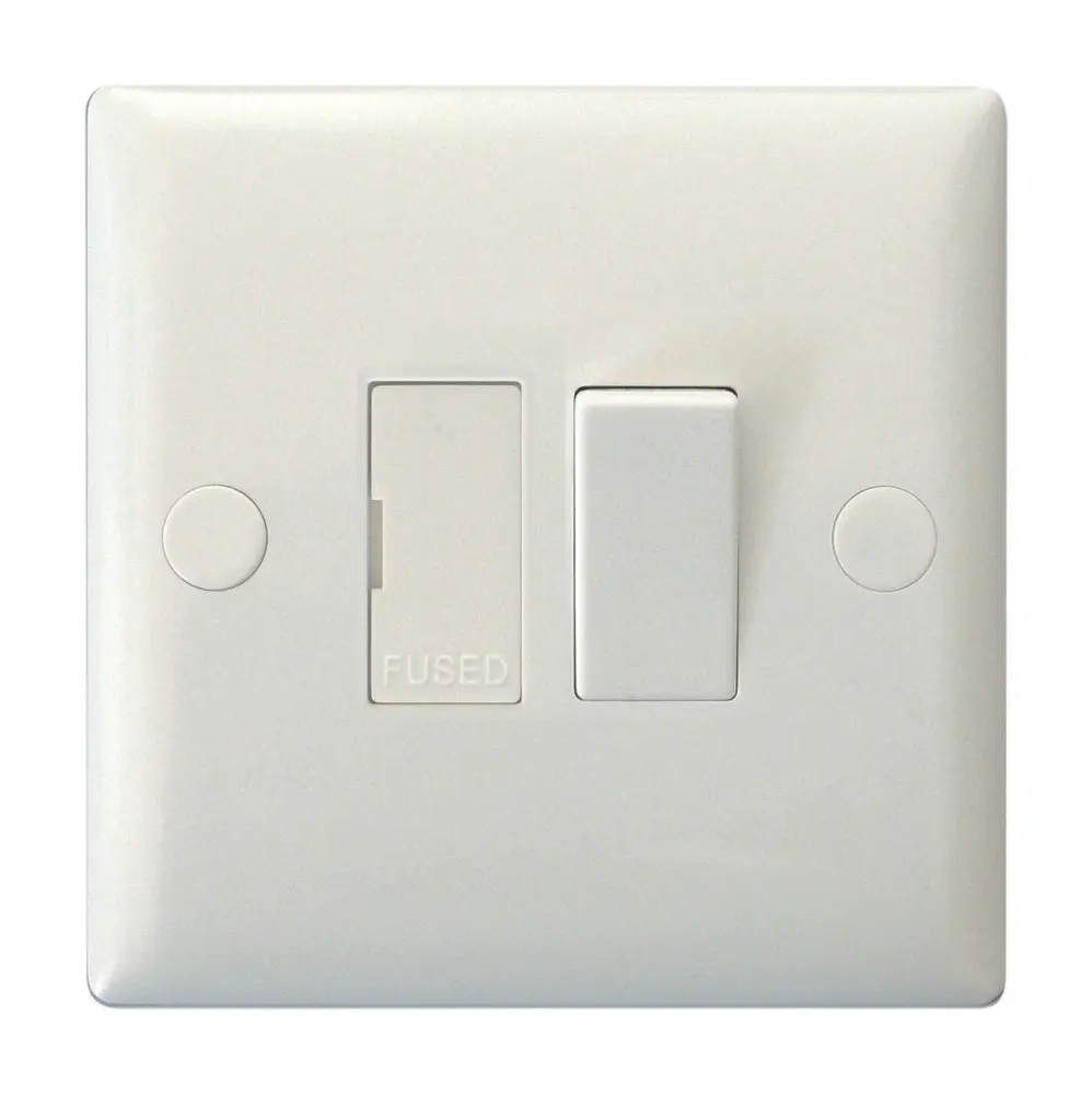 Varilight XO6W Value Polar Pearl 1-Gang 13A Switched Fused Spur