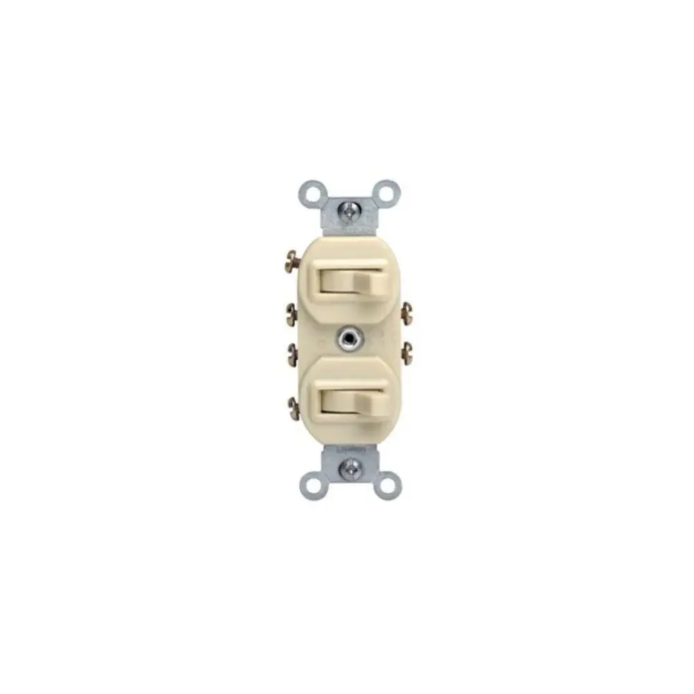 5243-W Leviton Duplex Style 3-Way / 3-Way Combination Switch
