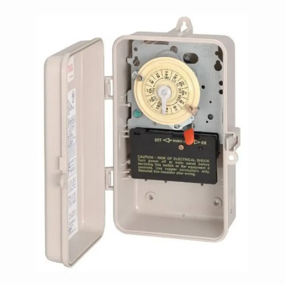 Intermatic T104P3 Mechanical Time Switch - Double Pole, Sole Throw, NEMA 3R Enclosure - One-Hour Control, On/Off Trippers ...