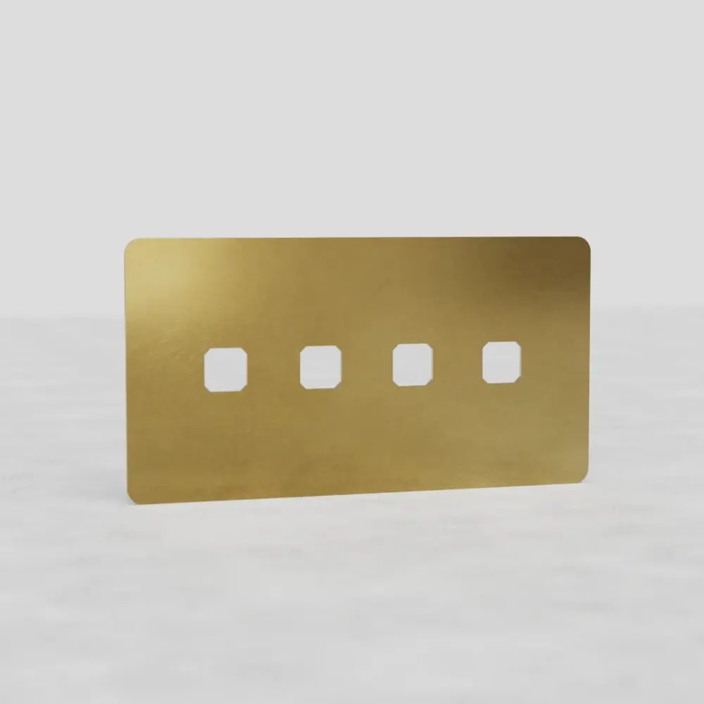 Kew Paired 4x Switch Plate - Antique Brass