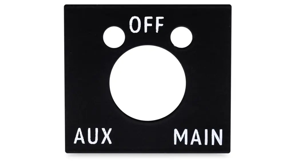 Manual Fuel Selector Tank Indicator Plate, 1966-77 Ford Bronco