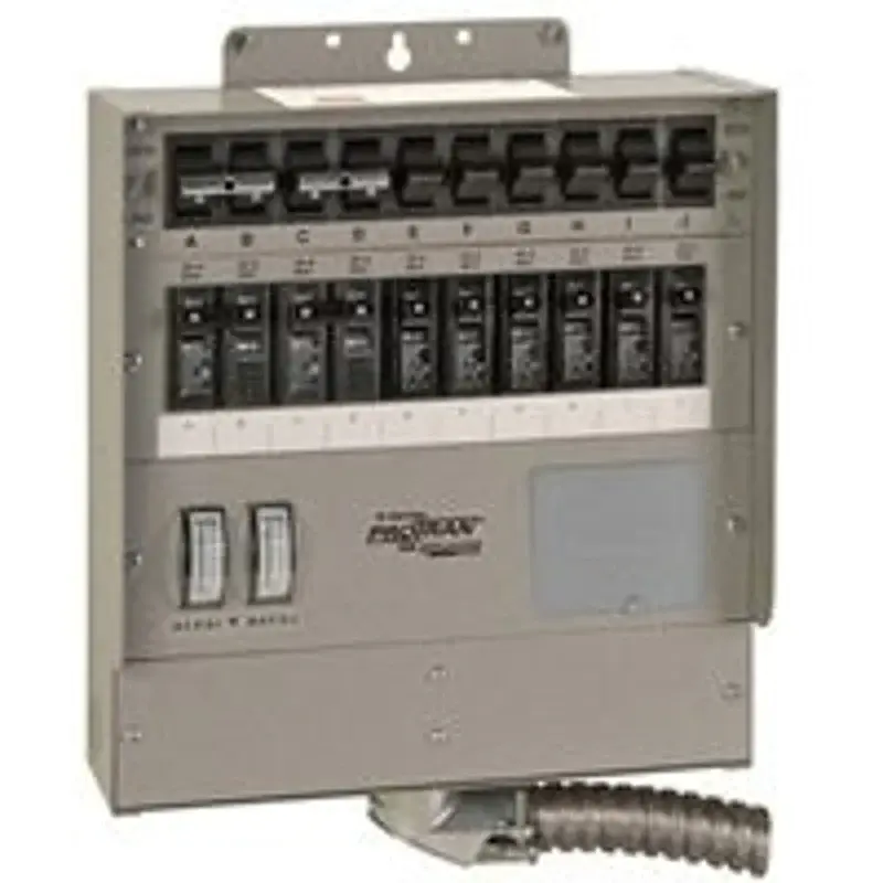 Reliance Controls Pro/Tran 2 Series 510C Transfer Switch, 1-Phase, 50 , 120 V, 15-Circuit, Surface
