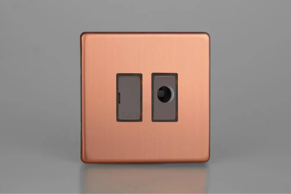 Varilight 13A Unswitched Fused Spur + Flex Outlet Metallic Inserts