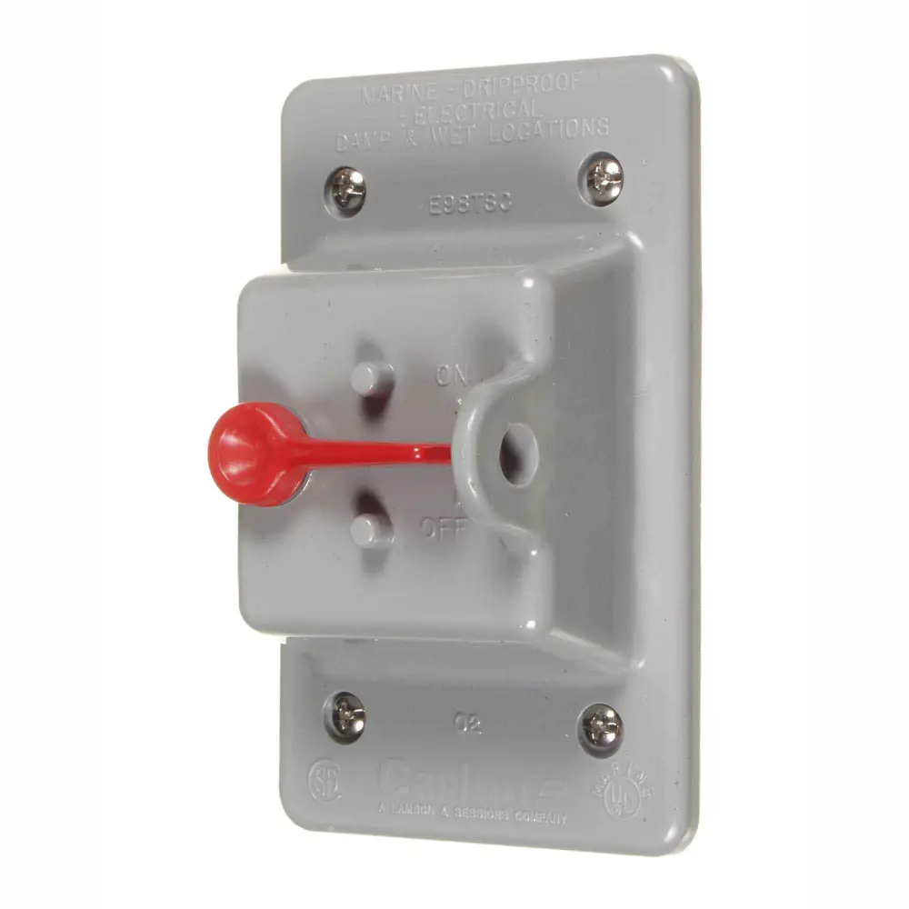 VSC15/10 PVC F Series 1-Gang Weatherproof Toggle Switch Cover, Grey