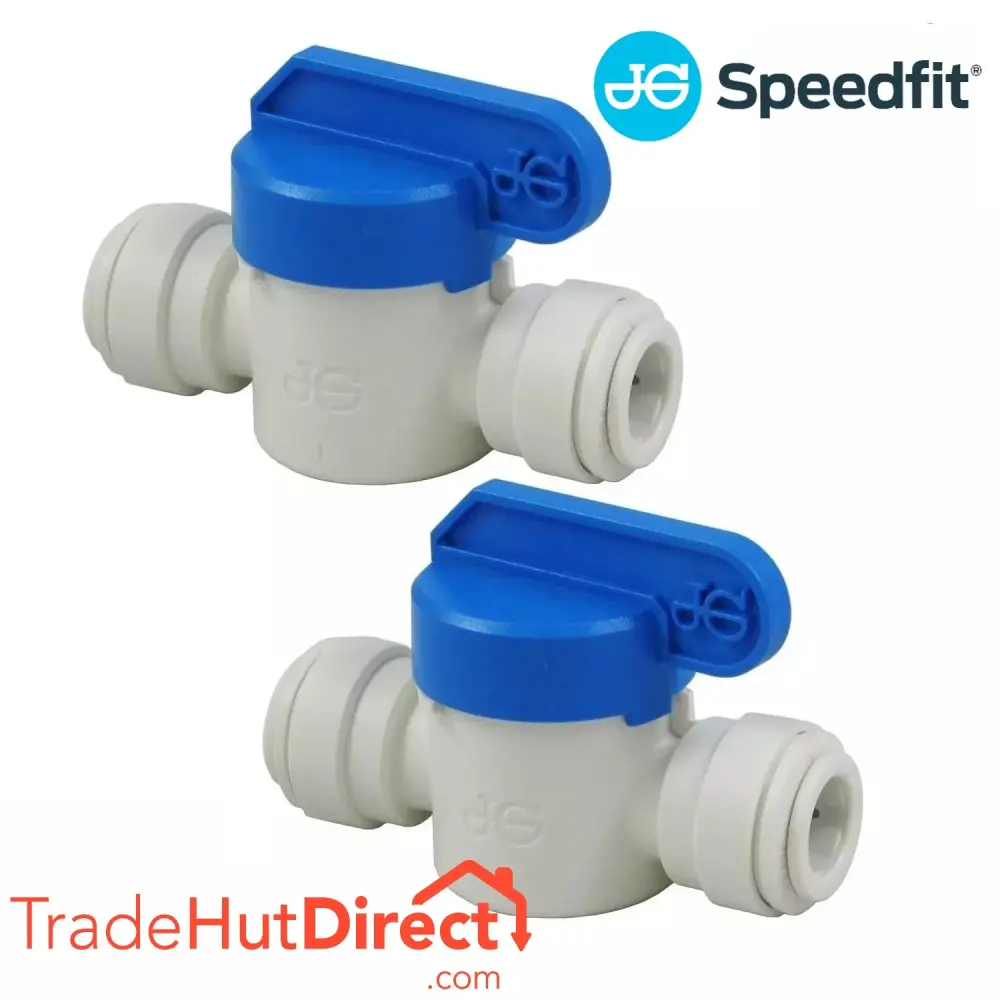 John Guest Speedfit 12mm Shut Off Valve - PPMSV041212W (Pack 2)