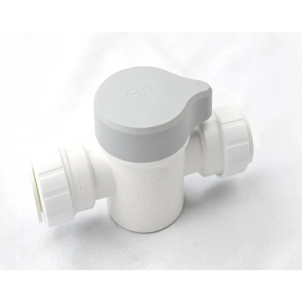 PSEISV28P RWC John Guest Speedfit Shut-off Valve, 3/4" CTS Pipe Size Aluminized Steel