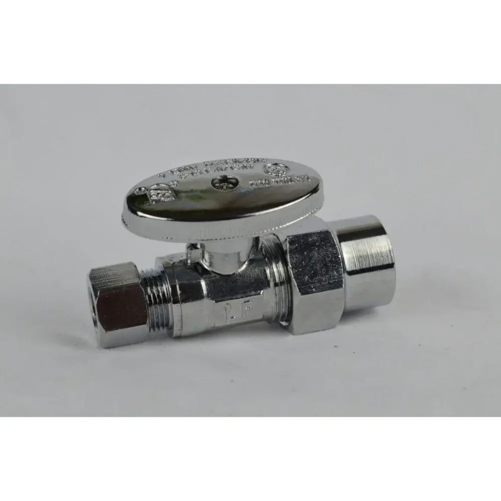 Ball Valve Type Stops-Chrome Straight Stop 3/8" X 1/2" CPVC Oxygen Sensor Port