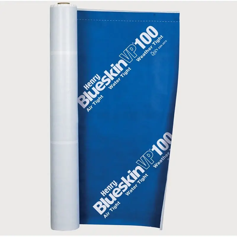 Blueskin VP100 Series HE100GUSA918 Air Barrier Membrane, 100 ft L, 4 ft W, Sapphire