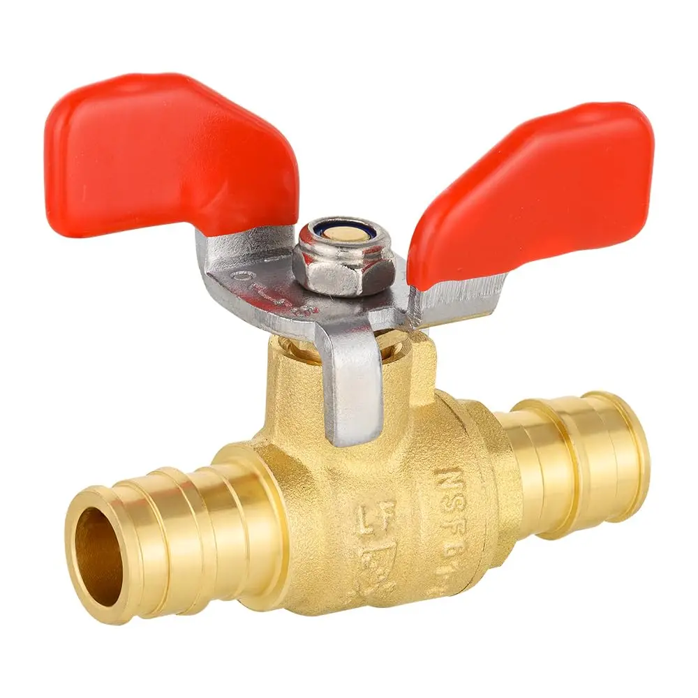 1/2" Expansion F1960 PEX Brass Ball Valve Butterfly Handle (Lead Included