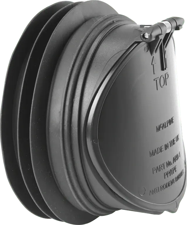 McAlpine ARB-1 4"/110mm Anti Back-Flow and Rodent Barrier Valve