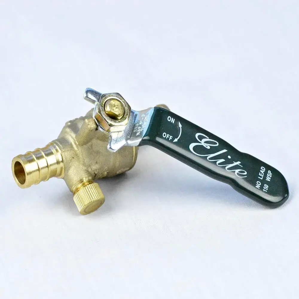 1/2" PEX X PEX Forged Brass Classic Port Ball Valve Waste, Lead Free