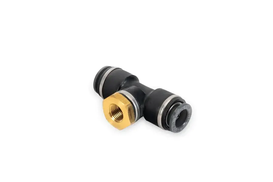 EGR Valve AccuAir Suspension Pressure Sensor Tee (3/8in DOT/PTC Tee -to- 1/8in NPT Female)